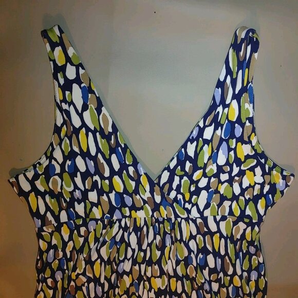 NYC & Company Colorful Comfy Stretch V Neck Woman’s Size M  Long Maxi Dress - Picture 2 of 9